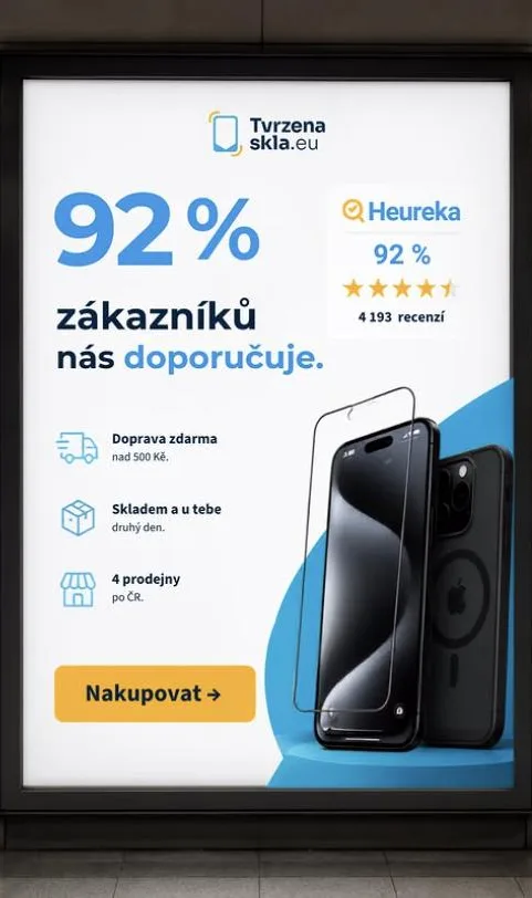 Banner s hodnocením zákazníků na Heurece