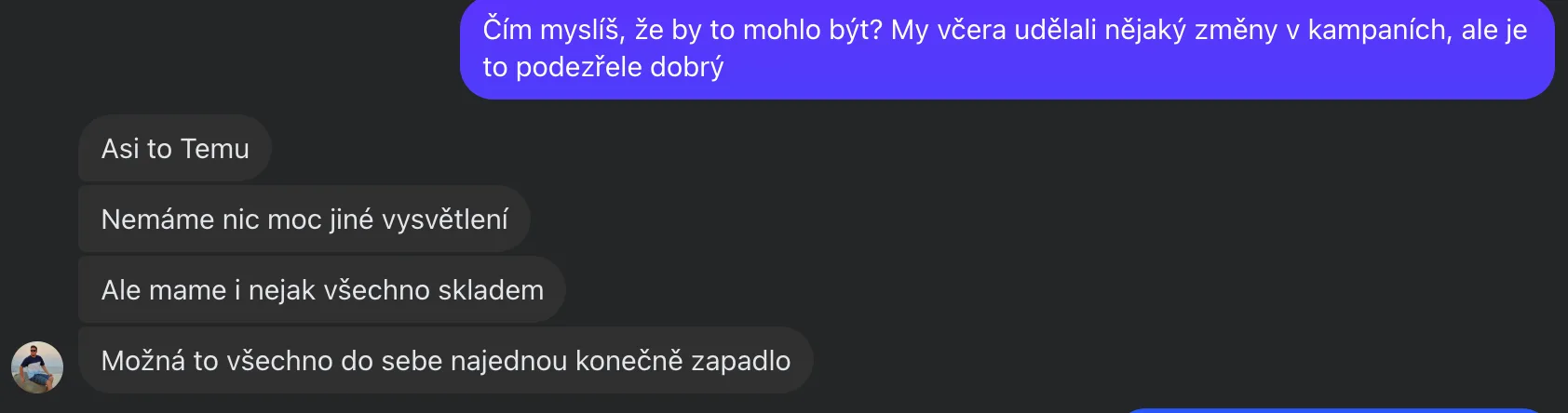 Chat s klientem: je to podezřele dobrý – možná to všechno do sebe najednou konečně zapadlo